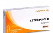 Ketoprofen injections: instructions and features of use Ketoprofen instructions for use